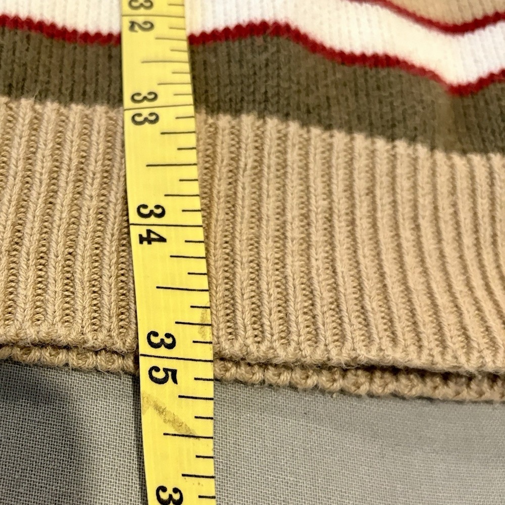 Vintage Mecca Sweater Mens 2XL Pullover White striped Hip Hop Y2K 90s 1990s - Picture 14 of 16